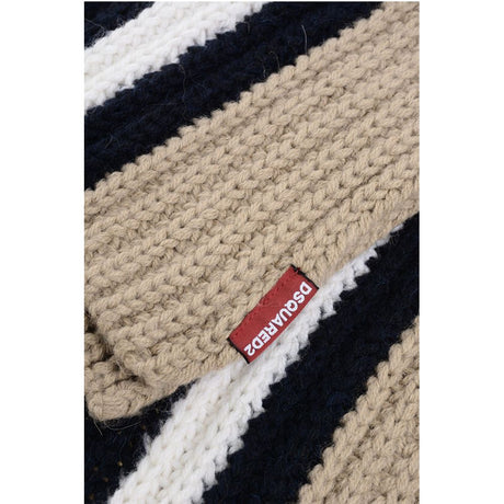 Dsquared² Alpaca Blend Scarf with Contrasting Band