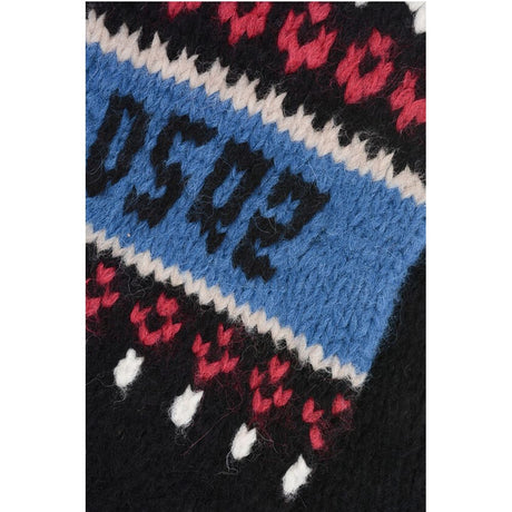 Dsquared² Alpaca Blend Scarf with Fairisle Motif