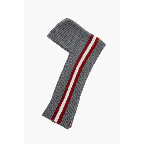 Dsquared² Alpaca Blend Scarf with Contrasting Band and Hood