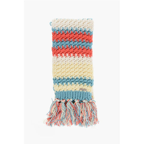 Dsquared² Cotton Scarf with Fringed Hems