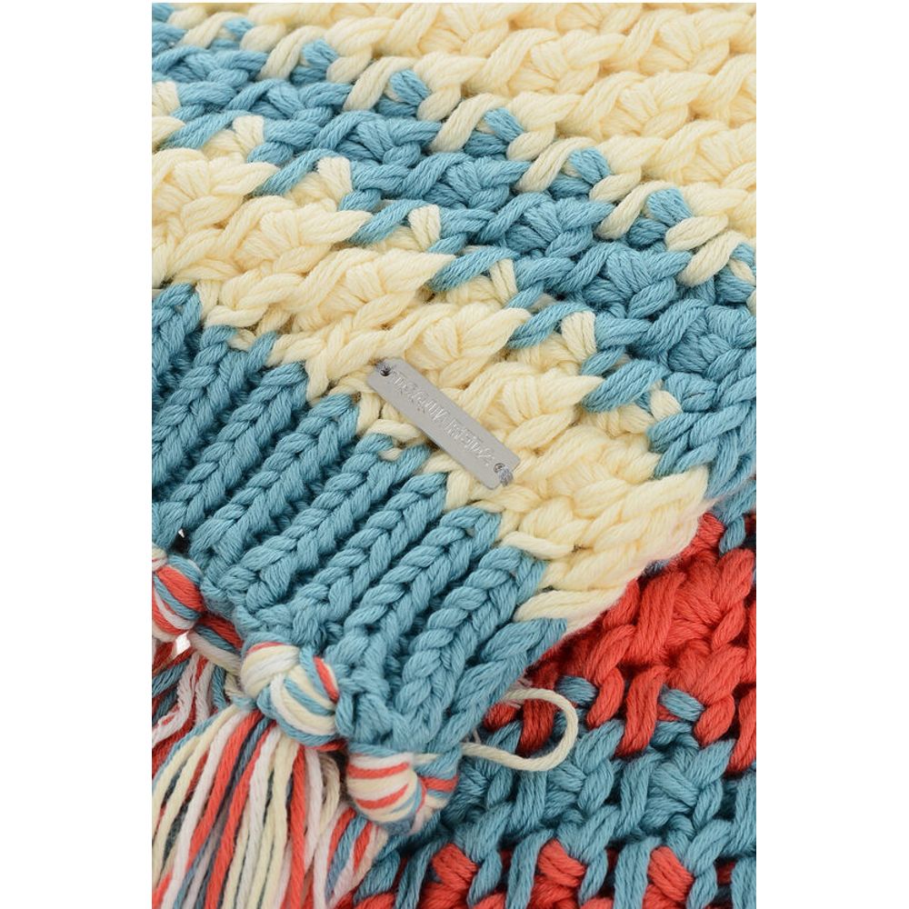 Dsquared² Cotton Scarf with Fringed Hems