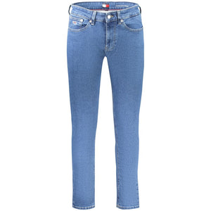 Tommy Hilfiger Blue Cotton Men Slim Tapered Jean