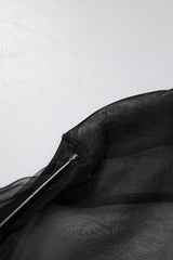 Dolce & Gabbana Black Silk Lace Long Sleeves Dress Shirt