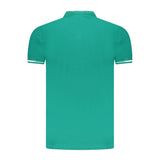 Cavalli Class Green Cotton Men Polo Shirt