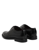 Dolce & Gabbana Black Leather Lace Up Derby Dress Formal Shoes