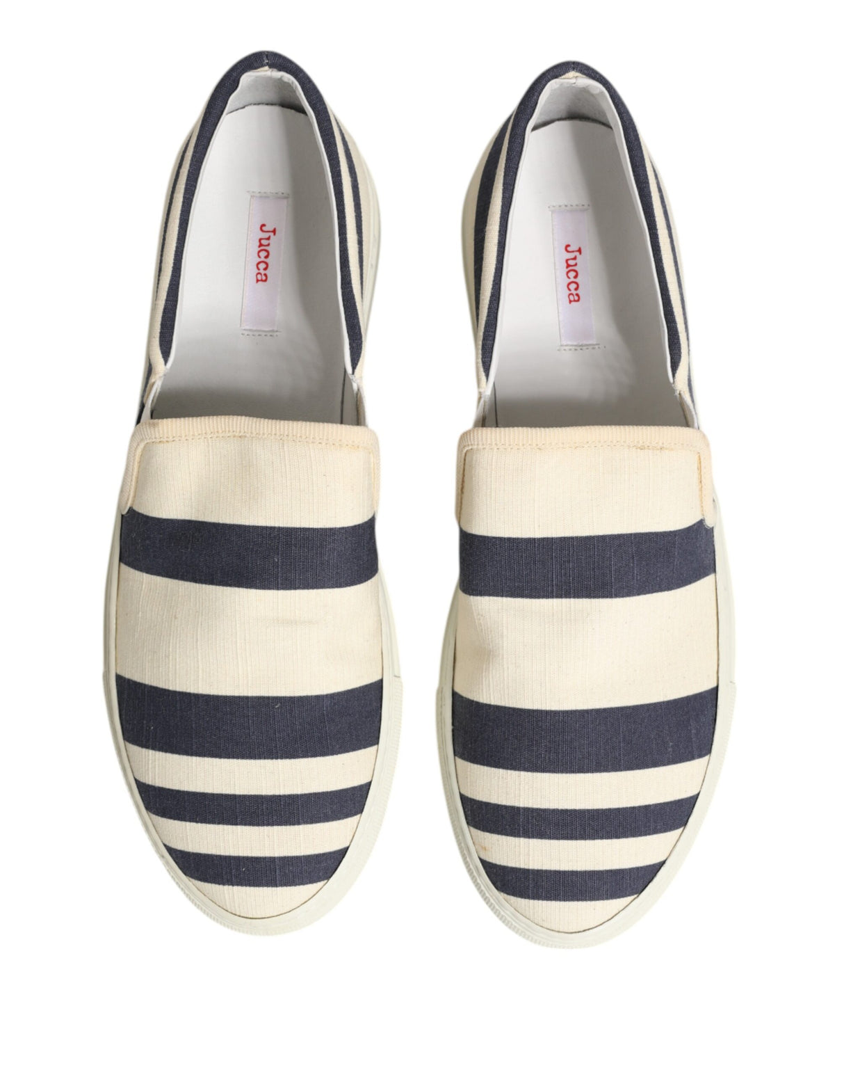 Jucca Blue White Striped Canvas Men Low Top Casual Shoes