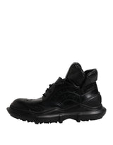 Dolce & Gabbana Black Leather Casual Mens Ankle Boots Shoes