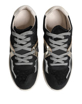Dolce & Gabbana Multicolor Suede Low Top Men Sneaker Shoes