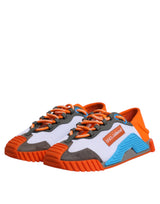 Dolce & Gabbana Multicolor Lace Up Low Top NS1 Sneakers Shoes