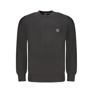 Hugo Boss Black Cotton Men Sweater