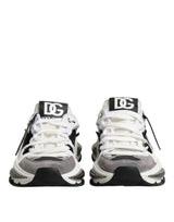 Dolce & Gabbana White Black Logo Airmaster Men Sneakers Shoes