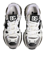 Dolce & Gabbana White Black Logo Airmaster Men Sneakers Shoes