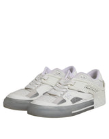 Dolce & Gabbana White Low Top DG Embossed Men Sneakers Shoes