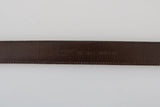 Dolce & Gabbana Blue Perforated Leather Gray Buckle Belt