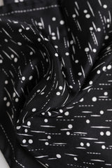 Dolce & Gabbana Black White Printed Square Men Foulard Scarf