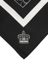 Dolce & Gabbana Black White Printed Square Foulard Scarf
