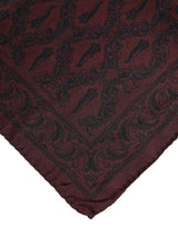 Dolce & Gabbana Maroon Black Printed Square Men Foulard Scarf