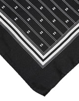 Dolce & Gabbana Black White Printed Silk Square Foulard Scarf