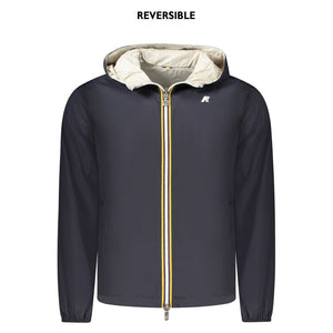 K-WAY Blue Recycled Nylon Men Jacket