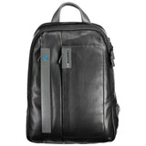 Piquadro Black Leather Backpack