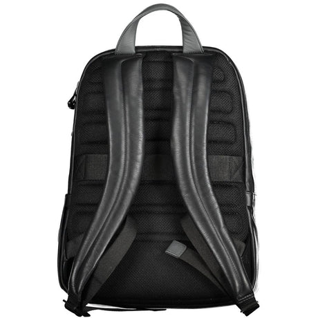 Piquadro Black Leather Backpack