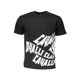 Cavalli Class Black Cotton T-Shirt