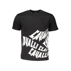 Cavalli Class Black Cotton T-Shirt