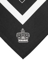 Dolce & Gabbana Black White Printed Square Men Foulard Scarf
