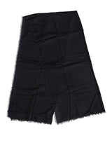 Dolce & Gabbana Black Viscose Fringes Neck Warmer Scarf