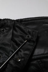 Dolce & Gabbana Black Nylon DG Logo Straight Pants