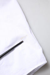 Dolce & Gabbana White GOLD Cotton Poplin Formal Dress Shirt