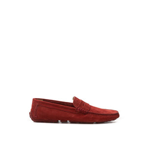 Bally Bordeaux Leather Moccassin