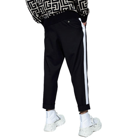 Balmain Black Cotton Jeans & Pant