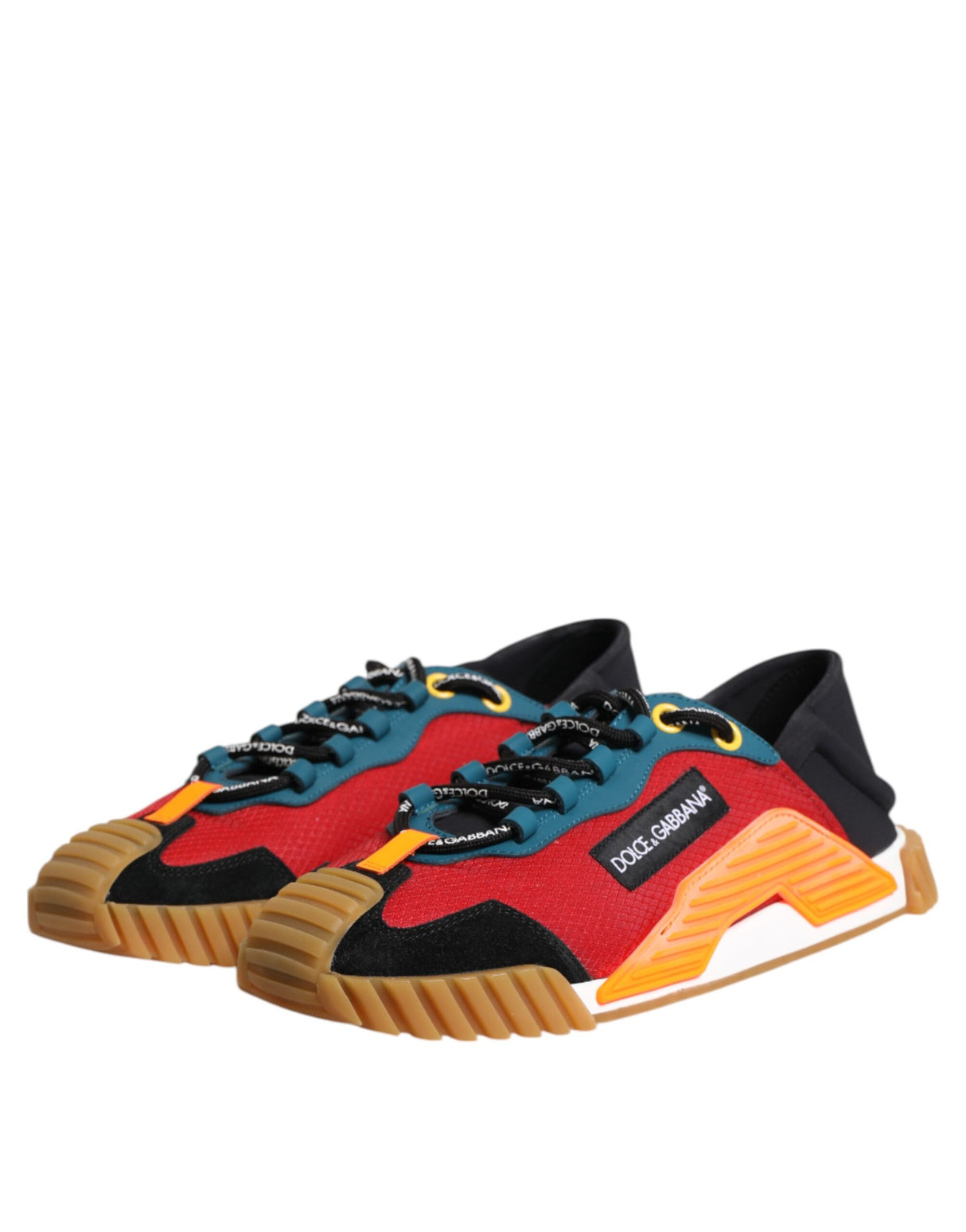 Dolce & Gabbana Multicolor Logo Low Top NS1 Men Sneakers Shoes