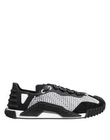 Dolce & Gabbana Black Logo Lace Up Low Top NS1 Sneakers Shoes