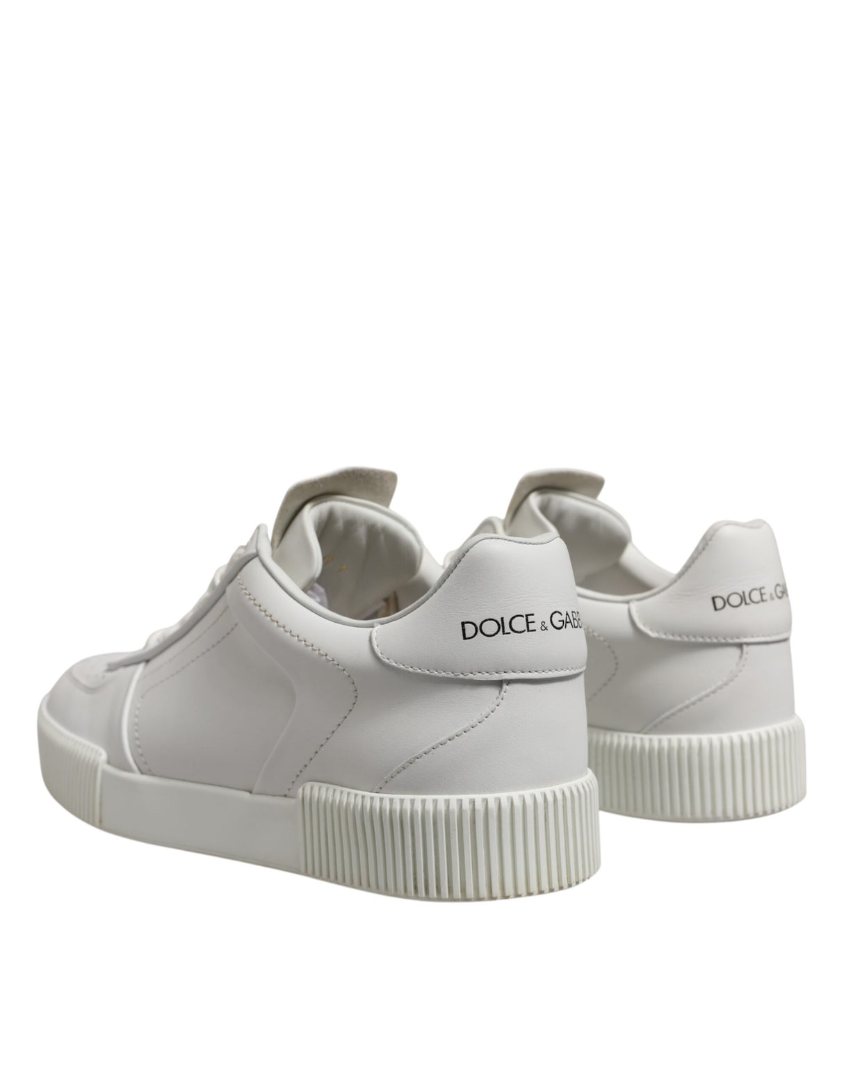 Dolce & Gabbana White Miami Leather Low Top Men Sneakers Shoes