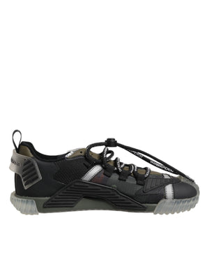 Dolce & Gabbana Black Lace Up Low Top NS1 Sneakers Shoes
