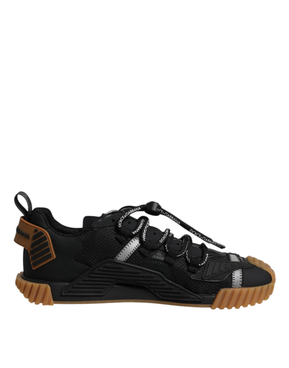 Dolce & Gabbana Black Brown Lace Up Low Top NS1 Sneakers Shoes
