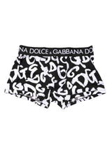 Dolce & Gabbana Black White Logo Print Regular Boxer Underwear