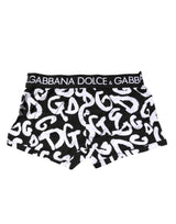 Dolce & Gabbana Black White Logo Print Regular Boxer Underwear