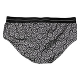 Dolce & Gabbana Black White Patterned Regular Brief Underwear
