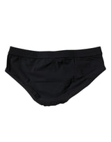 Dolce & Gabbana Black Logo Plaque Men Beachwear Brief Swimwear