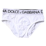 Dolce & Gabbana White Cotton Stretch Regular Brief Underwear