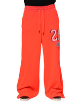 Dolce & Gabbana Orange Polyester Jogger Men Sweatpants Pants