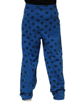 Dolce & Gabbana Blue Logo Print Jogger Men Sweatpants Pants