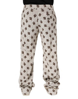 Dolce & Gabbana White Logo Print Jogger Men Sweatpants Pants