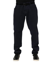 Dolce & Gabbana Black Cotton Tapered Denim Jeans