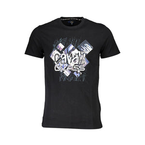 Cavalli Class Black Cotton T-Shirt