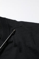 Dolce & Gabbana Black Cashmere Crew Neck Long Sleeves T-shirt