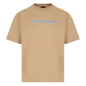 Comme Des Fuckdown Brown Cotton T-Shirt